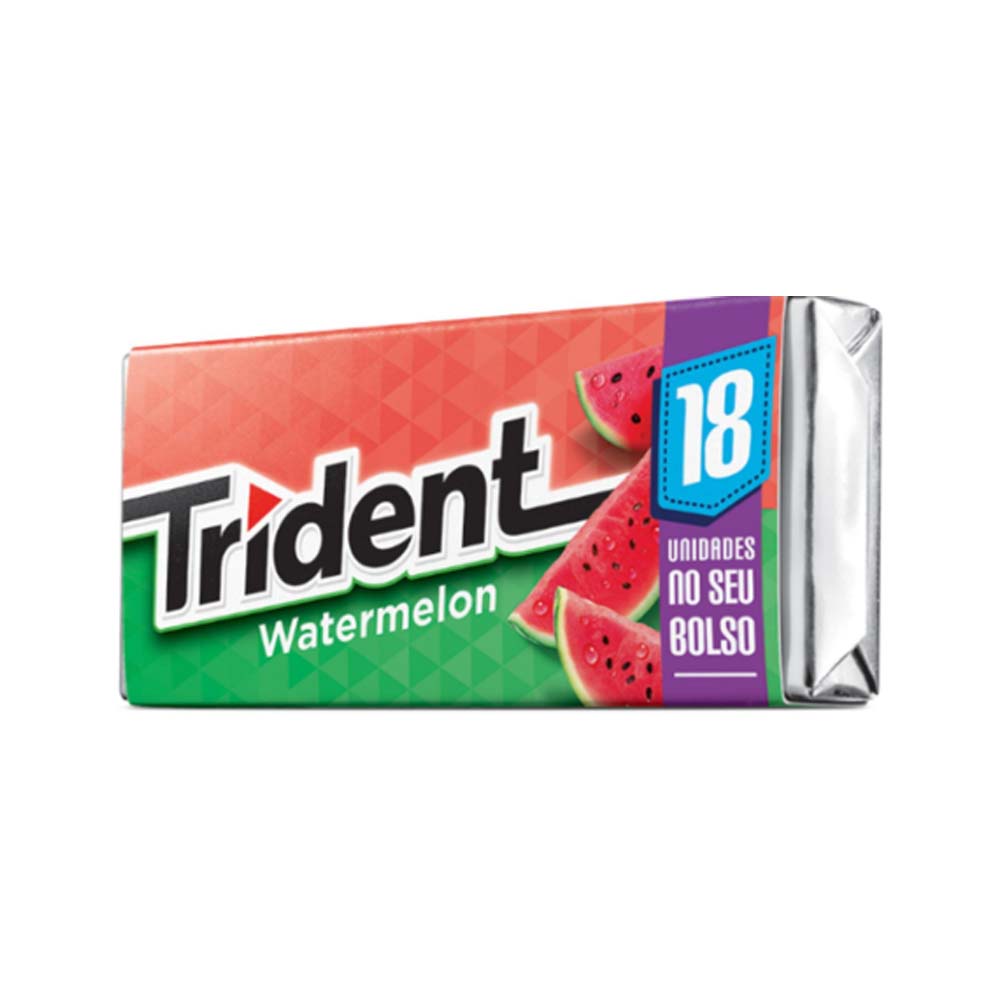 GOMA DE  MASCAR TRIDENT 18 S WATERMELON