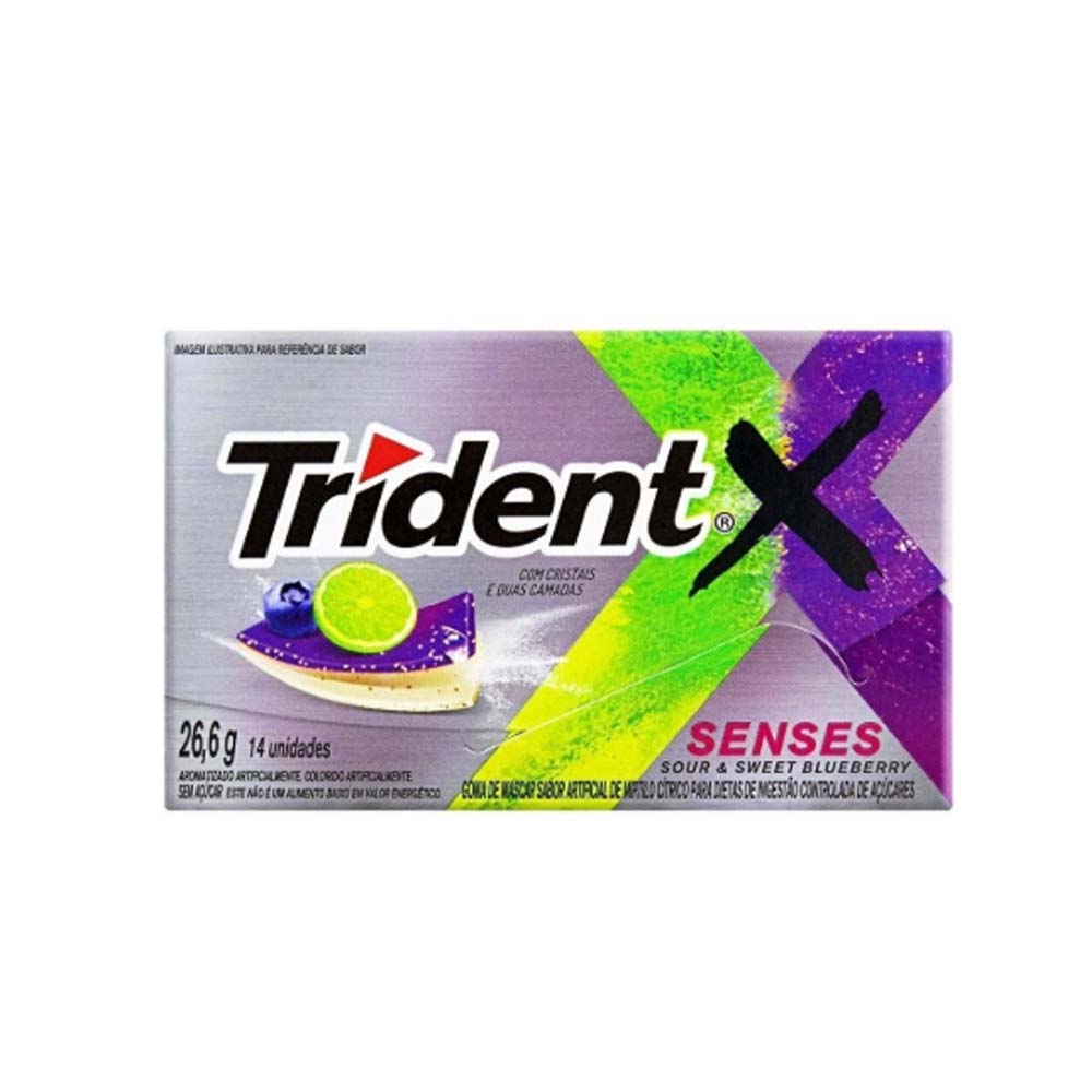 GOMA DE  MASCAR TRIDENT 14 S X BLUE CITRUS
