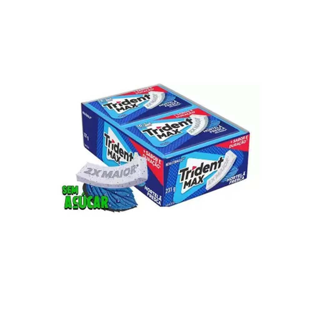 GOMA DE  MASCAR TRIDENT MAX HORTELA