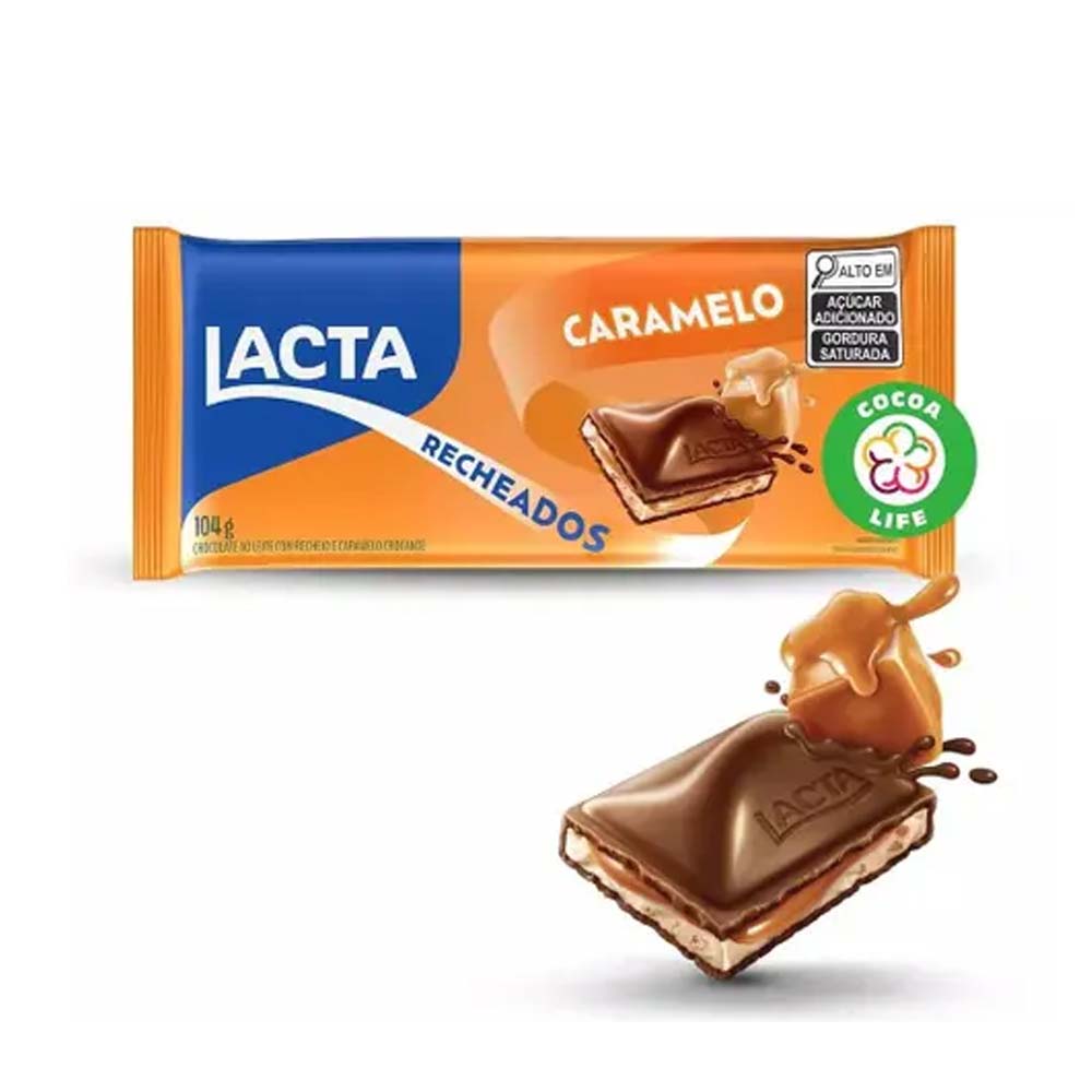 CHOCOLATE LACTA CARAMELO RECHEADO 104G