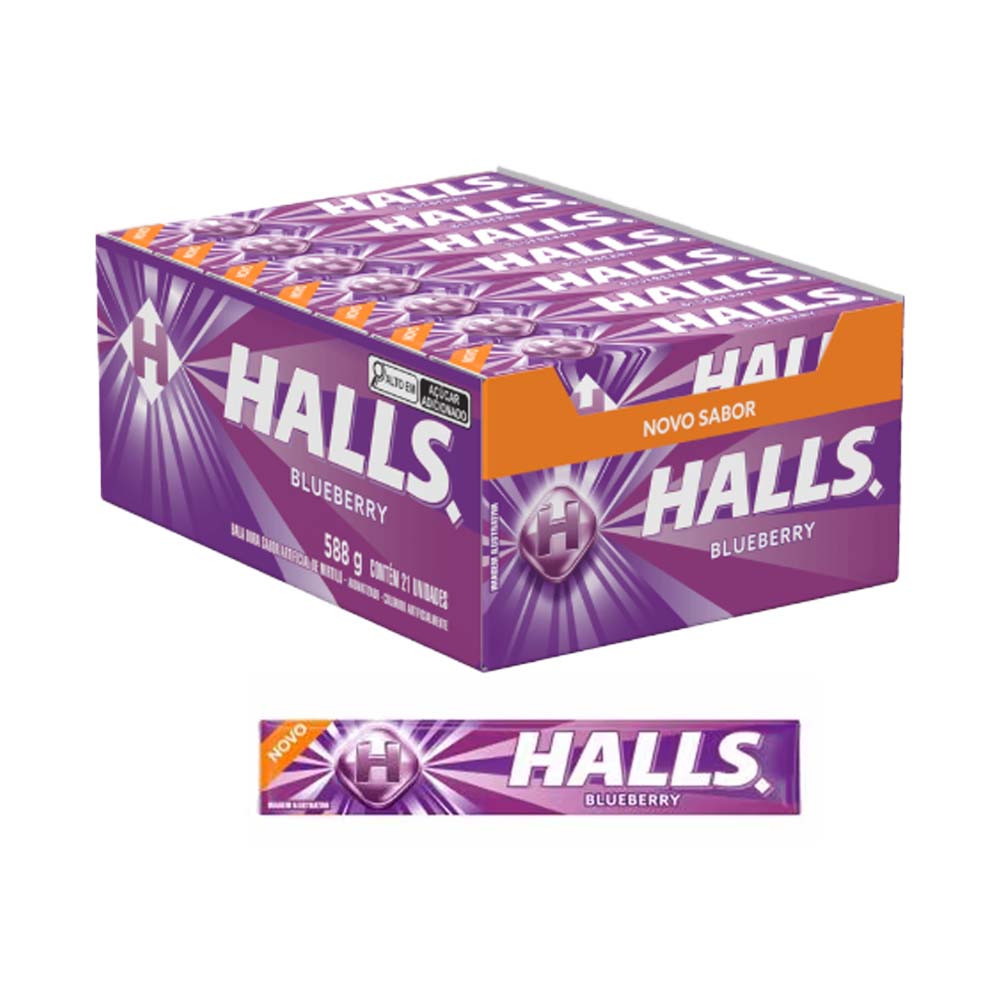DROPS HALLS BLUEBERRY 28G